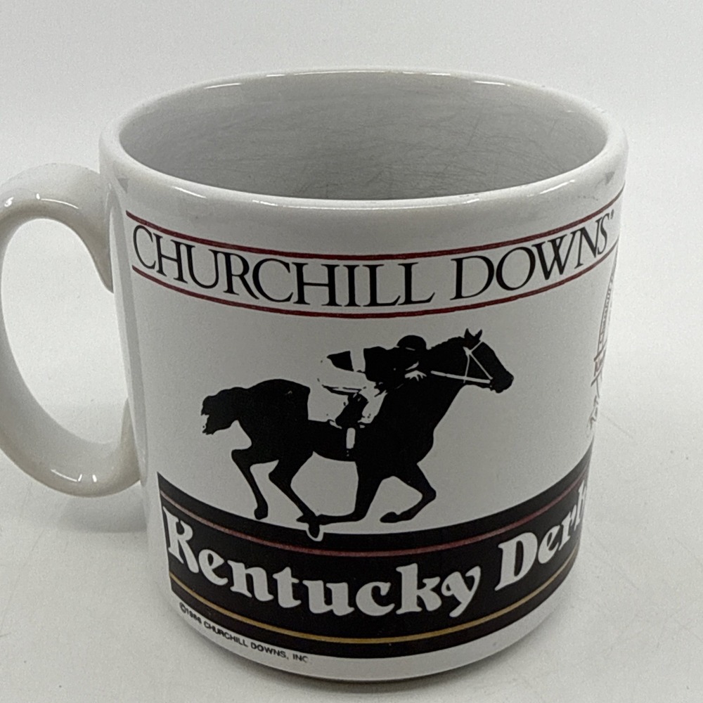 Vintage Made In England Coffee Mug 1986 Kentucky Derby Churchill Downs Well Love